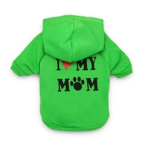 Dog Shirt I Love My Mom Shirts Puppy Clothes for Small Dogs Medium Green - Picture 1 of 5
