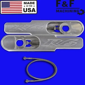2006 - 2009  Yamaha R6-S swingarm extensions & brake line "Made In The USA" - Picture 1 of 1