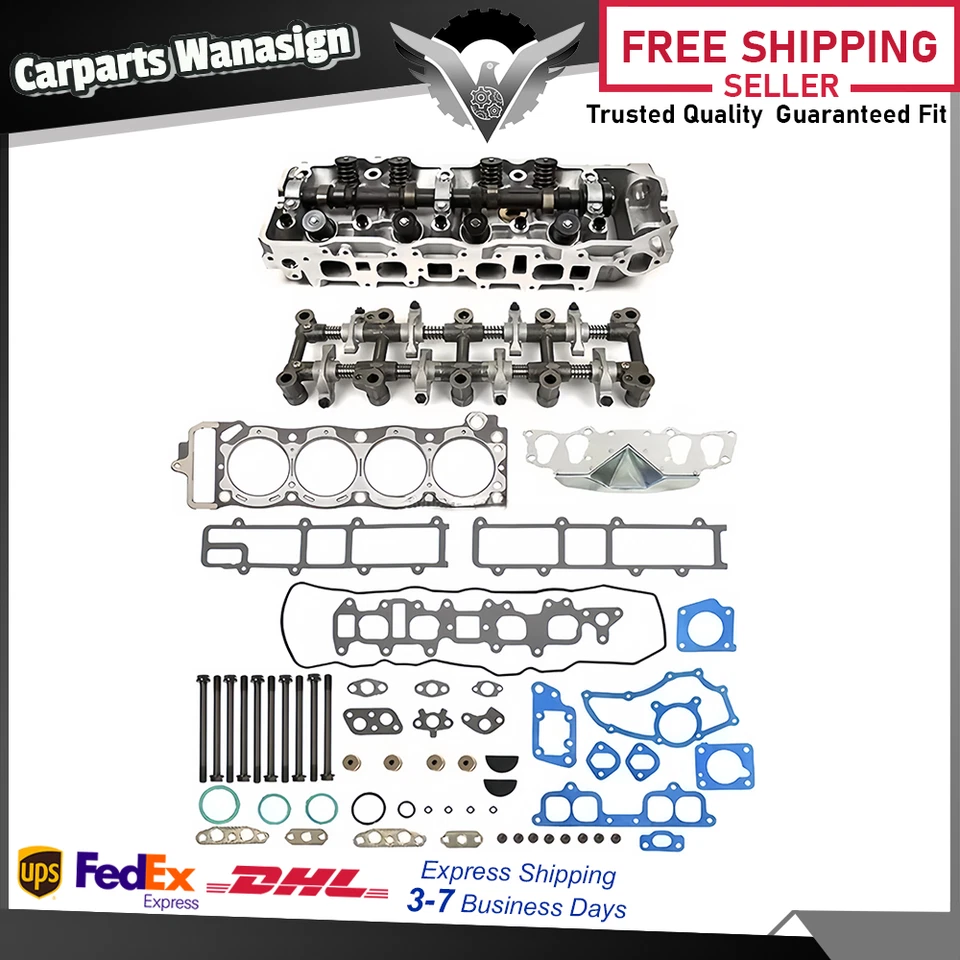 Cylinder Head Rocker Arm Head Gasket Set w/ Bolts for 1985-95 Toyota 22R FE 2.4L - Image 1 of 4