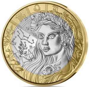 FRANCIA 2025 VERGINE ASTRO ZODIACO SEGNI ZODIACALI MONETA 5 EURO - Picture 1 of 4