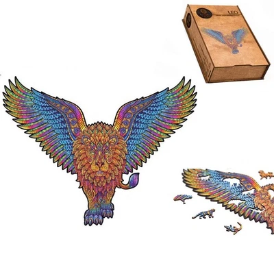 Leo Unique Wooden Puzzle Size L 300 Piece 50x39 CM By Fantasy Puzzles Fp020 - image 1 of 4