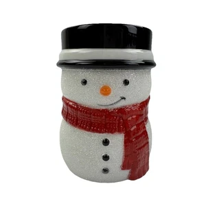 Bath & Body Works Snowman Glitter Ceramic Hand Soap Holder Christmas New RARE - Picture 1 of 10