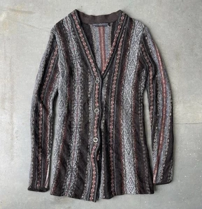 Peruvian Connection Women's Extra Small Alpaca Blend Long Cardigan Sweater Gray - Picture 1 of 9