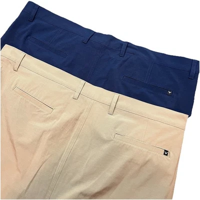 "2 pantalones cortos de golf Callaway para hombre 44B entrepierna azul caqui 9"" elásticos Opti Dri elásticos" Foto 1 de 4