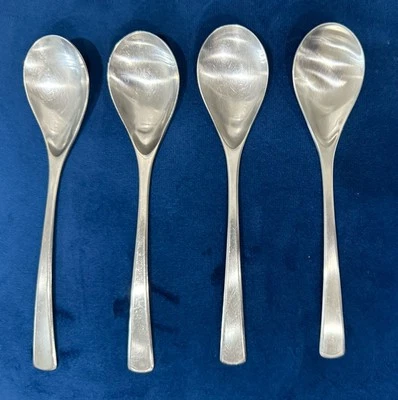 4 WMF Cromargan Domus Brasilia Stainless Flatware Soup Spoons 7 3/8" - Image 1 of 3