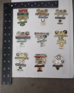 NFL Super Bowl Large 2 Piece Championship Pin Peter David 1991 - Pick your Pin - Picture 1 of 2