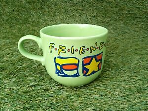 Friends Large Green Coffee Cup Staffordshire Tableware England 2000, 4" Diameter