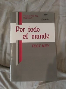 Abeka Spanish 1 Teacher Test Key Por Todo El Mundo - Picture 1 of 2