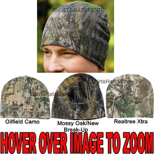 POLAR FLEECE Camo BEANIE Mossy,Realtree,Oilfield Hunting Skull Cap Hat Unisex - Picture 1 of 1