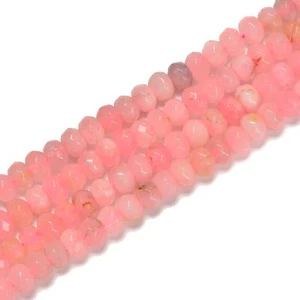 Madagascar Rose Quartz Faceted Rondelle Beads Size 4x6mm 5x8mm 15.5'' Strand - Picture 1 of 2