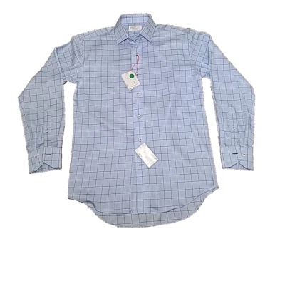 Lorenzo Uomo Dress Shirt Mens 15 32/33 Blue  paid Long Sleeve Button  NWT - Image 1 of 4