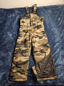 Walls Kids Grow System Camo Insulated Bib Overalls Youth Size XL Canvas Outdoors - Picture 1 of 11