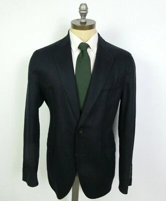 Блейзер спортивный CAROLINA HERRERA шерстяная смесь неструктурированный темно-синий с двумя отверстиями размер 44R - Изображение 1 из 4