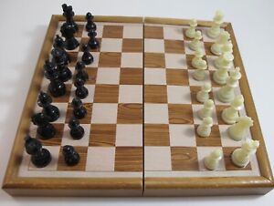 Small Magnetic Travel Folding Chess Board 7.75 x 8  1/8 inches