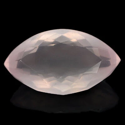 Quartz Rose Pink 21.90 Ct. Clean Marquise 26 x 15 Mm. Natural Gemstone Unheated - Image 1 of 4
