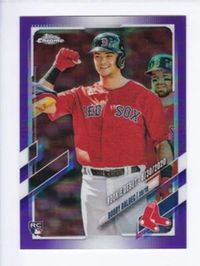 2021 Topps Chrome Update #USC23 BOBBY DALBEC RC RD Rookie Debut PURPLE REFRACTOR - Picture 1 of 2