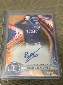 2024 Bowman's Best Braylin Morel Orange X-Fractor Auto /25 - Bild 1 von 2