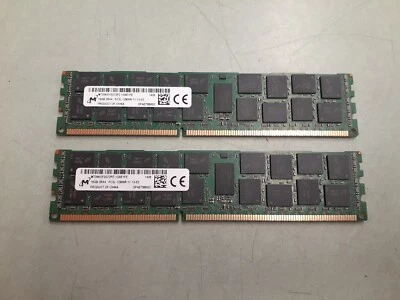 Micron 32GB (2x16GB) PC3L-12800R Server Memory RAM MT36KSF2G72PZ-1G6E1FE 1428 - Image 1 of 3