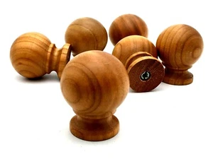CHERRY KNOBS 33mm wooden cupboard door cabinet drawer wood knob handle (489) - Picture 1 of 7