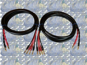 Canare 4S11 Star Quad 11 AWG Wire Speaker Cable 2 to 2 Banana 1 Pair, 30 Ft. - Picture 1 of 4