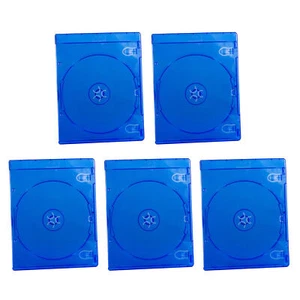 5 Pack Single Optical Disc 7mm Case Bluray DVD Movie Holder Sleeve Cover Plastic - Picture 1 of 9