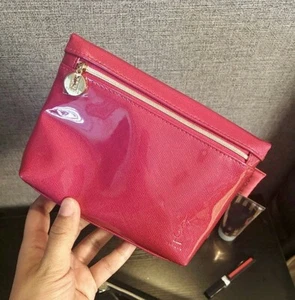 YSL Beauty Fuchsia Patent Leather Makeup Cosmetic Bag, Pouch, Clutch, Case, NEW - Picture 1 of 8