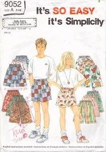 Simplicity 9052 ~ Its So Easy~ Boys and Girls Shorts ~ Size 7-14 - Picture 1 of 4