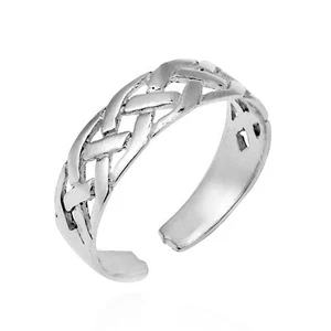 Interwoven Celtic Knot Sterling Silver Pinky or Toe Ring - Picture 1 of 4