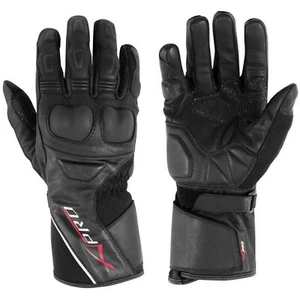 Leather Gloves Winter Touring Armours Bikers Motorcycle Motorbike Black XXL - Foto 1 di 2