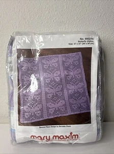Mary Maxim Butterfly Afghan Yarn Set Size 37x37” - Picture 1 of 3