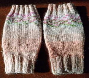 Handknit Leggings~4" X 7"~Warm~Dance~Gymnastics~Ice Skating~EXC! - Picture 1 of 5