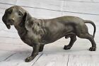 Basset Chien Hush Puppy Bronze Marbre Statue Sculpture Breeder Niche Lost Cire
