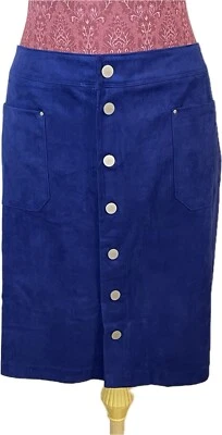 Falda azul para mujer INC International imitación gamuza talla 18W venta al por menor $99 Foto 1 de 4