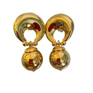 Anne Klein Couture Vintage Creolen & Kugelscharnier Clip auf Ohrhänger - Bild 1 von 5