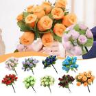 12 Heads/Bundle Silk Rose Mini Bouquet Perfect For Christmas Home Weddings L9H4