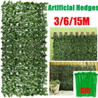 3-12-15m Artificial Plant Wall Panels Leaf Hedge Vertical Garden Ivy Mat Foliage