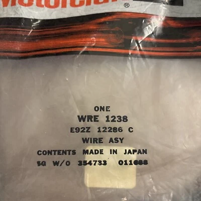 Новый из старых запасов 1989-1992 Ford Probe E92Z-12286-C оригинальный провод свечи зажигания Motorcraft WRE-1238 - Изображение 1 из 3