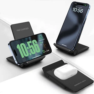 30W Wireless Charger Station Foldable Charging Dock For iPhone 15 14 Samsung S24 - Picture 1 of 26