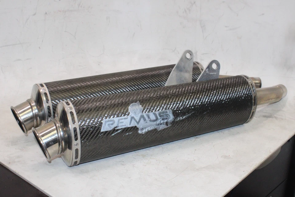 1998 DUCATI MONSTER 900 EXHAUST PIPE MUFFLER SLIP ON CAN SILENCER PAIR REMUS — 第 1/4 张图片