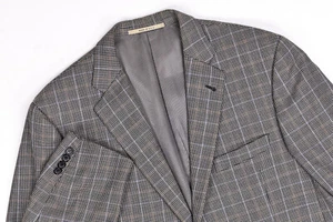 Burberry London Men's Blazer Houndstooth Plaid Wool Size 42R - Picture 1 of 14