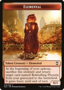 Elemental (0/1) Magic The Gathering Commander: New Cappena Token casi nuevo x1 - Magic Card - Imagen 1 de 1