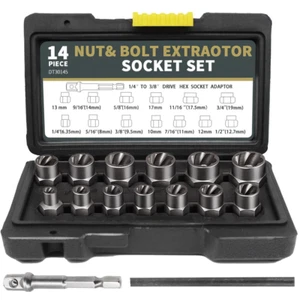 Beschädigte Schlagschraube Set Removal Bolt Nut Extractor Twist Socket Tool Kit - Bild 1 von 9