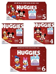 Huggies Plus Diapers Sizes 3-4-5-6 (Choose The Size ) - Picture 1 of 8