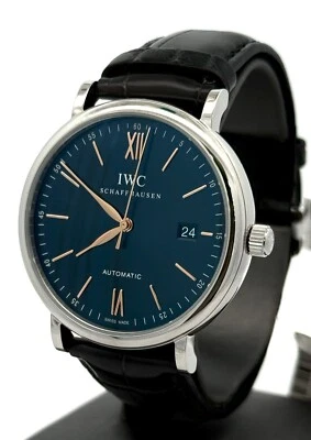 IWC Portofino Automatic Watch 40MM BLUE DIAL - IW356523, S14400, NEW, Box/Card - Image 1 of 4