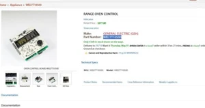 NUEVO OEM GE Range Control Board WB27T10500 Nuevo - Imagen 1 de 1
