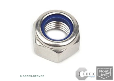 ✔️ Sicherungsmuttern DIN 985 M2 M2,5 M3 M M4 M5 M6 M8 M10 M12 M14 A2 Stopmuttern - Bild 1 von 4