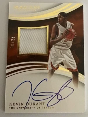 2016-17 Panini Immaculate Collection Collegiate Kevin Durant Patch Auto - Image 1 of 2