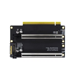 1X(PCIE 3.0 X16 1 to 2 Expansion Card Gen3 Split Card PCIe X16 to X8X8 407589 - Afbeelding 1 van 6