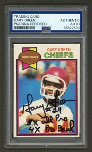 Gary Green Signed 1979 Topps Card #426 (PSA) All Pro Bowl Inscription Chiefs - Picture 1 of 2