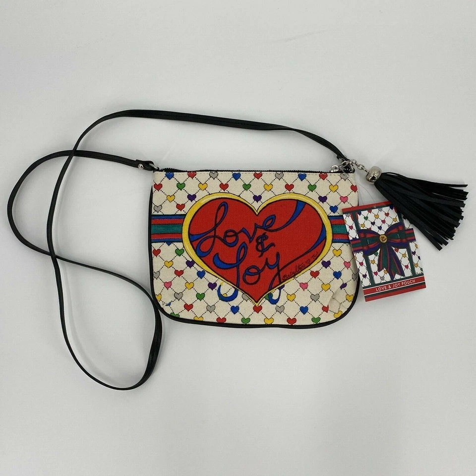Brighton Love & Joy Crossbody Tom Clancy Shoulder Bag Purse Canvas Tassel